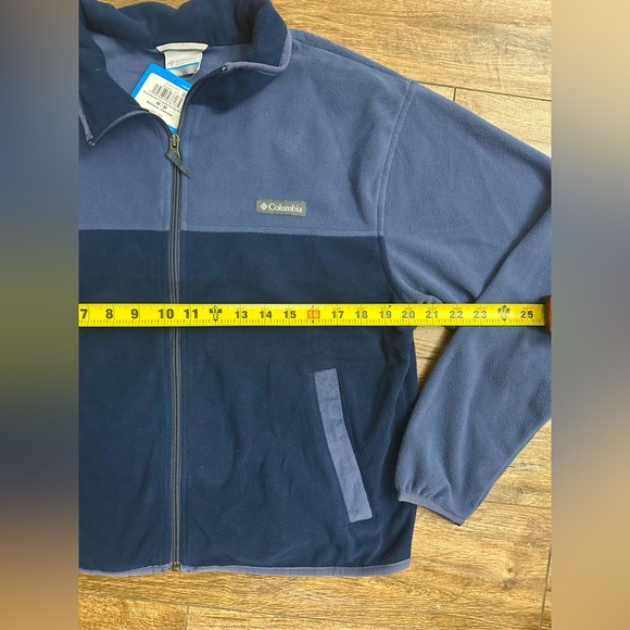 Women’s Blue Columbia Cropped Full Zip Fleece Regular Fit Medium Sweater - Picture 5 of 5